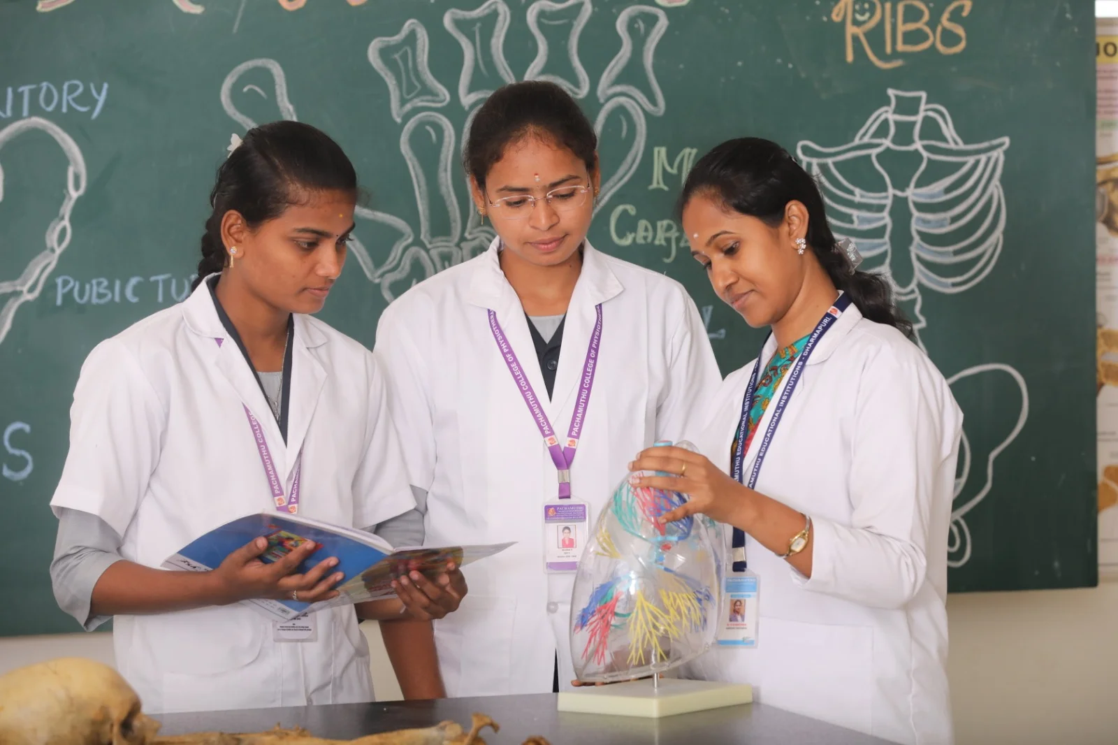 Students studying in the college library